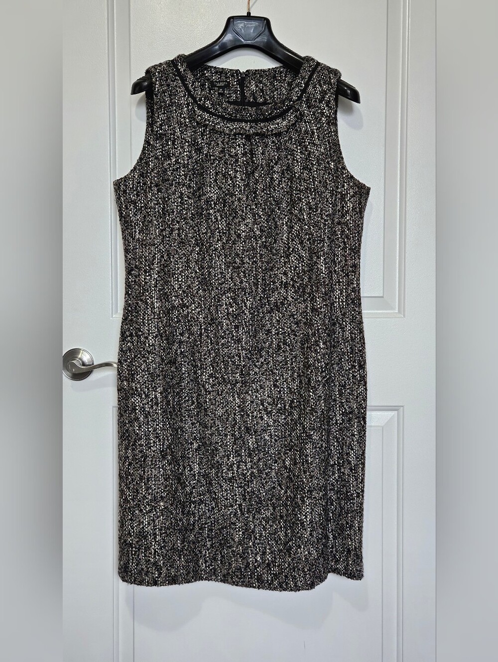 Talbots Plus Size Sleeveless Tweed Textured Boucle Corporate Core Classic Shift